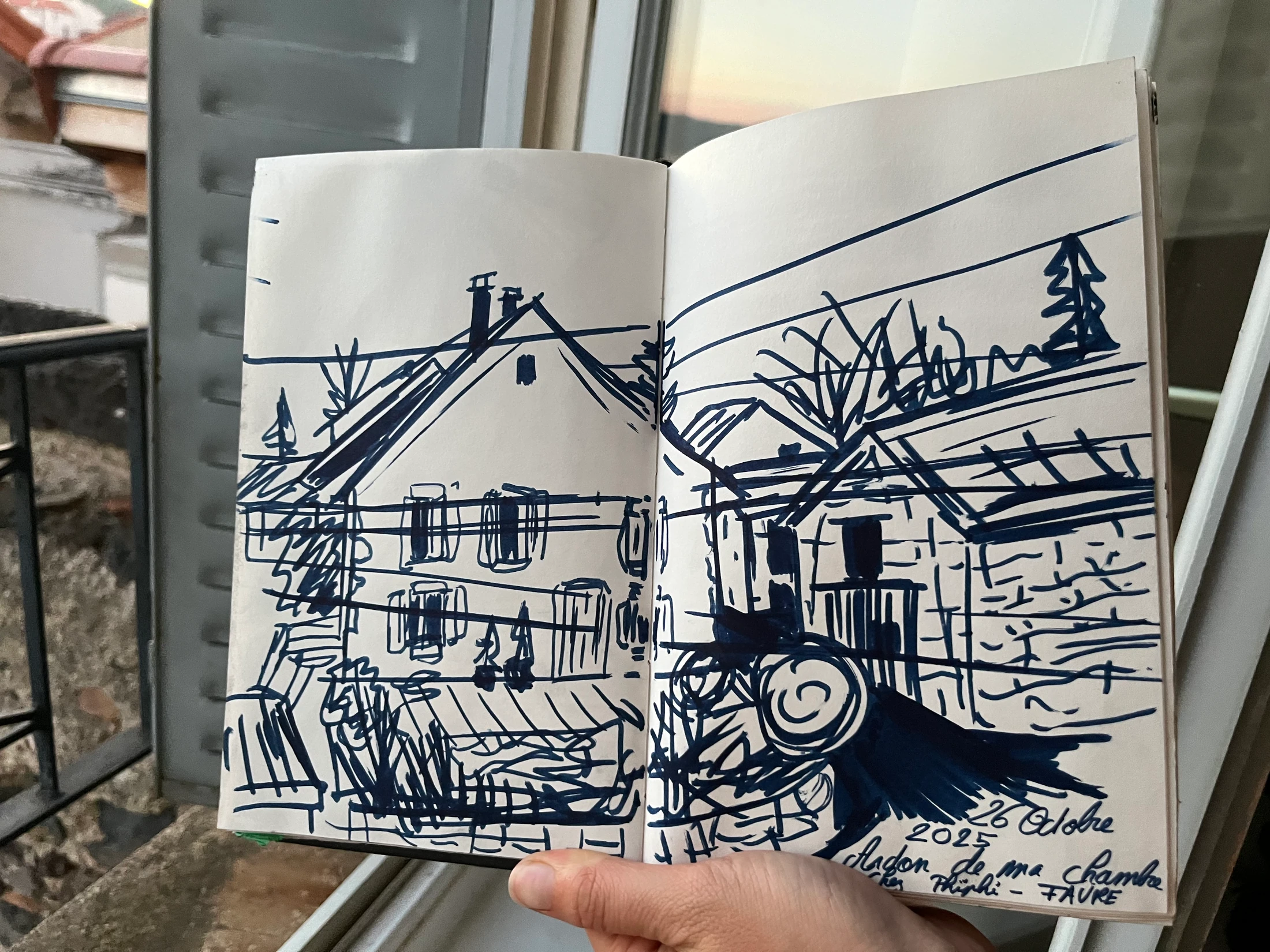Croquis d’observation au carnet